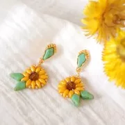 Cymbal - 15x7mm earstuds for Kite with Livadi Ring - Fine Gold Plated x2