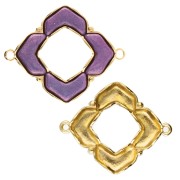 Cymbal - Spacer for 25x31mm Chevron Beads - Notino - Fine Gold Plated x1