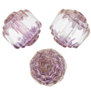 Antique Fire Polished faceted beads  8mm Crystal Dark Bronze x10