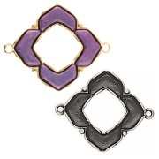 Cymbal - Spacer for 25x31mm Chevron Beads - Notino - Antique Silver x1