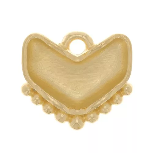 Cymbal - Charm for 11x12mm Chevron bead - Ramos - Fine Gold Plated x1