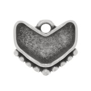 Cymbal - Charm for 11x12mm Chevron bead - Ramos - Antique Silver x1|raw }}