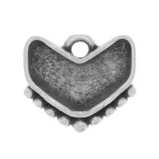 Cymbal - Charm for 11x12mm Chevron bead - Ramos - Antique Silver x1