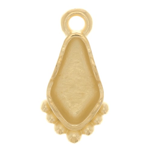 15x8mm Cymbal - Charm for Kite Bead - Valsamo - Fine Gold Plated x1