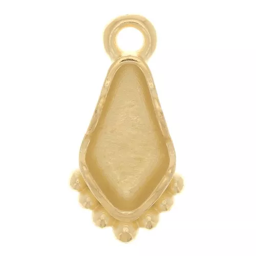 15x8mm Cymbal - Charm for Kite Bead - Valsamo - Fine Gold Plated x1
