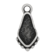 15x8mm Cymbal - Charm for Kite Bead - Valsamo - Antique Silver Tone x1