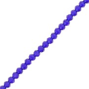 3.5x3mm faceted flattened Round beads - Dark Blue x35cm|raw }}