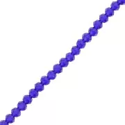 3.5x3mm faceted flattened Round beads - Dark Blue x35cm