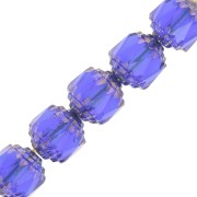 Antique Fire Polished faceted beads  8mm Sapphire Bronze x10|raw }}
