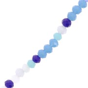 3x2.5mm faceted flattened Round beads - Multi Blue x43cm|raw }}