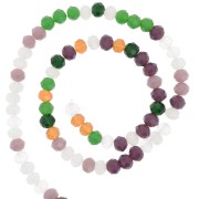 3.5x3mm faceted flattened Round beads - Multicoloured x34cm