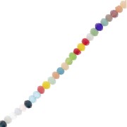 3x2.5mm faceted flattened Round beads - Multicoloured x40cm|raw }}
