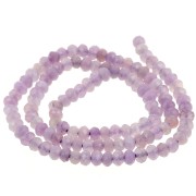 Round beads flattened faceted 4.5x3mm gemstone dyed Quartz parma x35cm