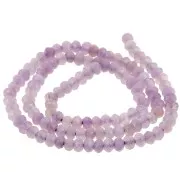 Round beads flattened faceted 4.5x3mm gemstone dyed Quartz parma x35cm