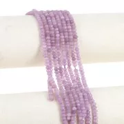 Round beads flattened faceted 4.5x3mm gemstone dyed Quartz parma x35cm