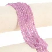 Round beads flattened faceted 4.5x3mm gemstone dyed Quartz parma x35cm