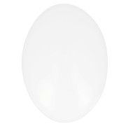 25x18mm Oval Glass Cabochon - White x1