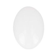 14x10mm Oval Glass Cabochon - White x1