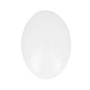 14x10mm Oval Glass Cabochon - White x1