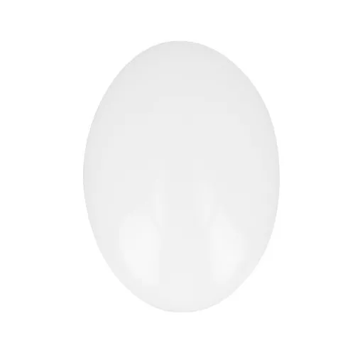 14x10mm Oval Glass Cabochon - White x1