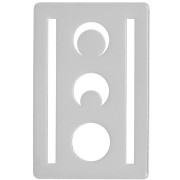 16x11mm Spacer for Miyuki 11/0 bead weaving by Perles & Co Moon - Silver Tone x1|raw }}