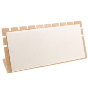 12x25 cm Jewellery display for necklace - Bamboo - Suede Beige x1