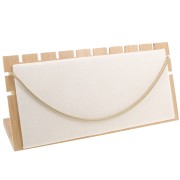 12x25 cm Jewellery display for necklace - Bamboo - Suede Beige x1