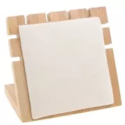 10x11cm Jewellery display for necklace - Jewellery Bamboo - Suedine Beige x1