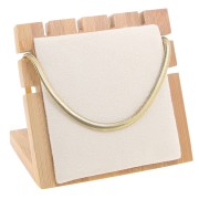 10x11cm Jewellery display for necklace - Jewellery Bamboo - Suedine Beige x1