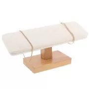 9x20cm Jewellery display for bracelets in bamboo & suede - Beige x1