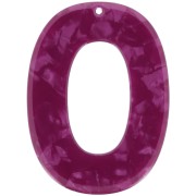 47x35mm Oval acetate pendant - Tortoiseshell - Pearly Raspberry x1