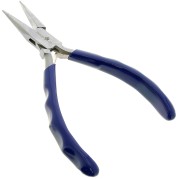 14.5 cm Spring-Loaded Flat Pliers with Rounded Tips and Ergonomic Handle by Perles&Co, Blue (1)