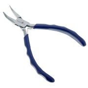 14cm Pliers with bent spring lip with ergonomic handle by Perles&Co - Blue x1
