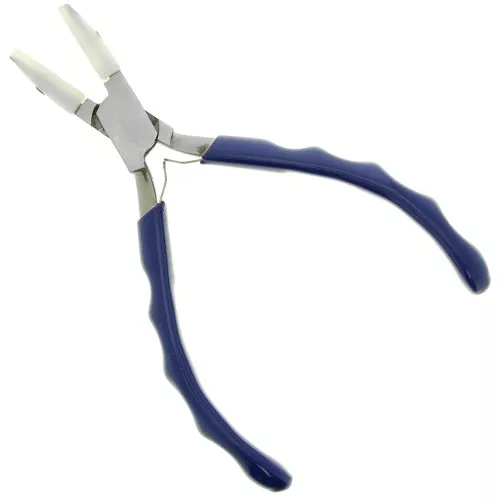 14cm Spring pliers with nylon tip - ergonomic handle by Perles&Co - Blue x1