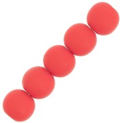 6mm Matte resin beads - Coral Red x10|raw }}