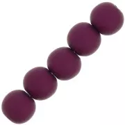 6mm Matte resin beads - Aubergine x10