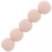 6mm Matte resin beads - Pastel Pink x10
