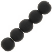 6mm Matte resin beads - Black x10|raw }}