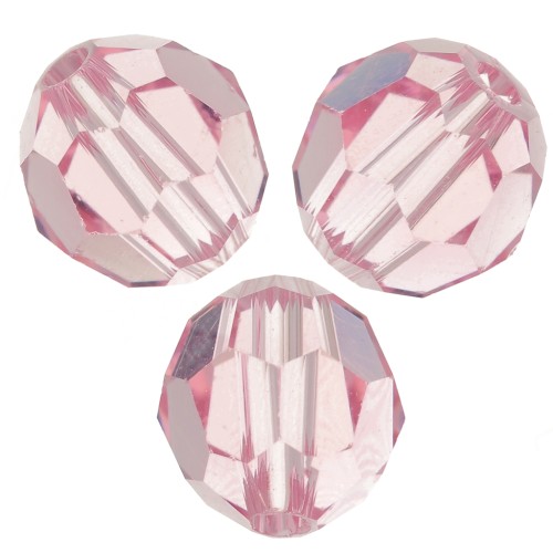 PureCrystal 5000 round 8mm Light Rose  x1