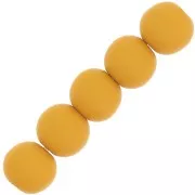 6mm Matte resin beads - Mustard x10