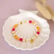 6mm Matte resin beads - Mustard x10