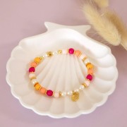 6mm Matte resin beads - Fuchsia x10