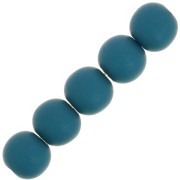 6mm Matte resin beads - Pigeon Blue x10