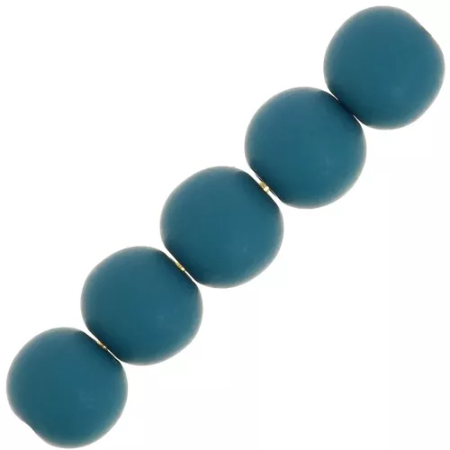 6mm Matte resin beads - Pigeon Blue x10