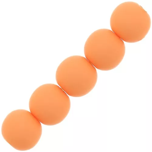 66mm Matte resin beads - Coral x10
