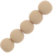 6mm Matte resin beads - Sand x10