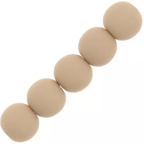 6mm Matte resin beads - Sand x10