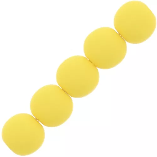 6mm Matte resin beads - Sunshine Yellow x10
