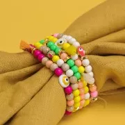 6mm Matte resin beads - Sunshine Yellow x10