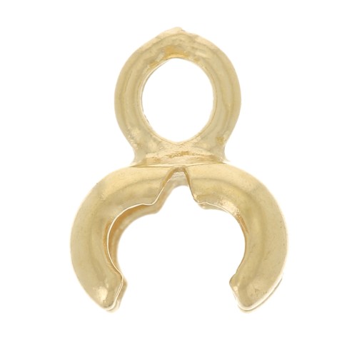 End cap for 2mm and 3mm ball chain - 3 micron gold plated x1